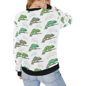 Chameleon lizard pattern Women's Crew Neck Sweatshirt