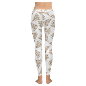 Hand drawn pizza pattern Women's Legging Fulfilled In US