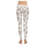 Hand drawn pizza pattern Women's Legging Fulfilled In US