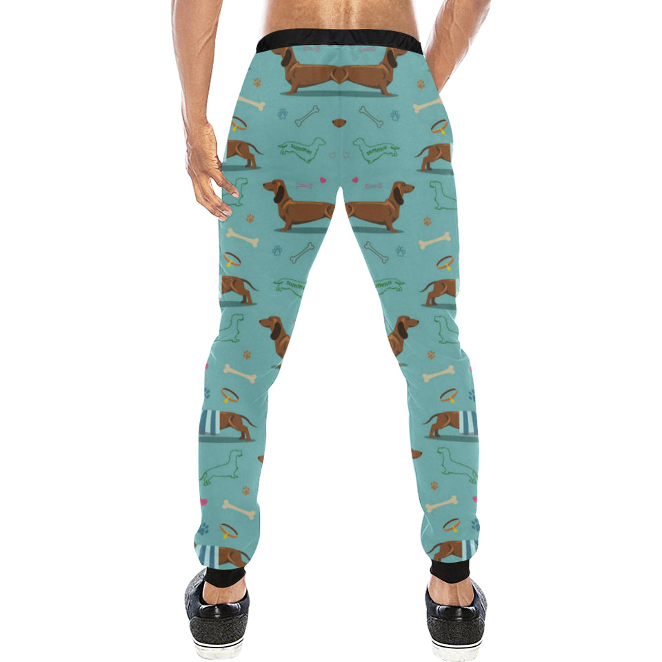 Dachshund decorative background Unisex Casual Sweatpants