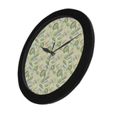 Hand drawn sea turtle fish pattern Elegant Black Wall Clock