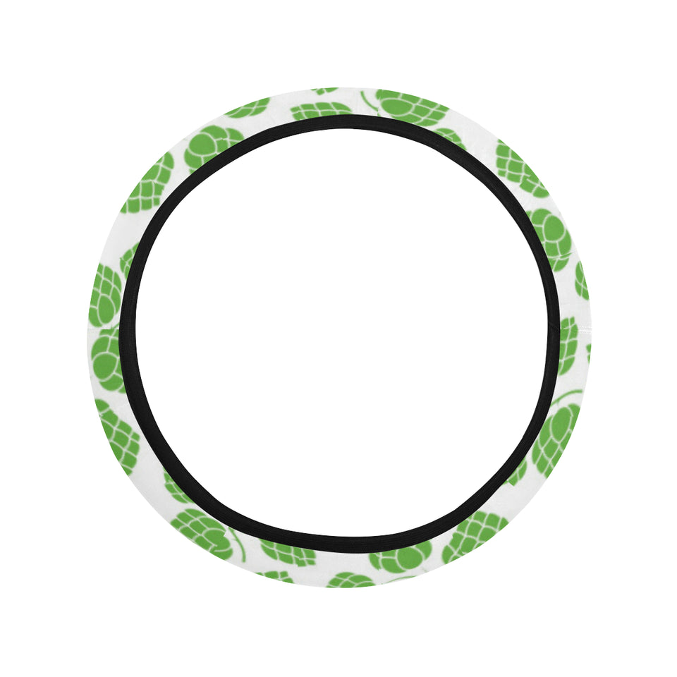 Hop pattern background Car Steering Wheel Cover