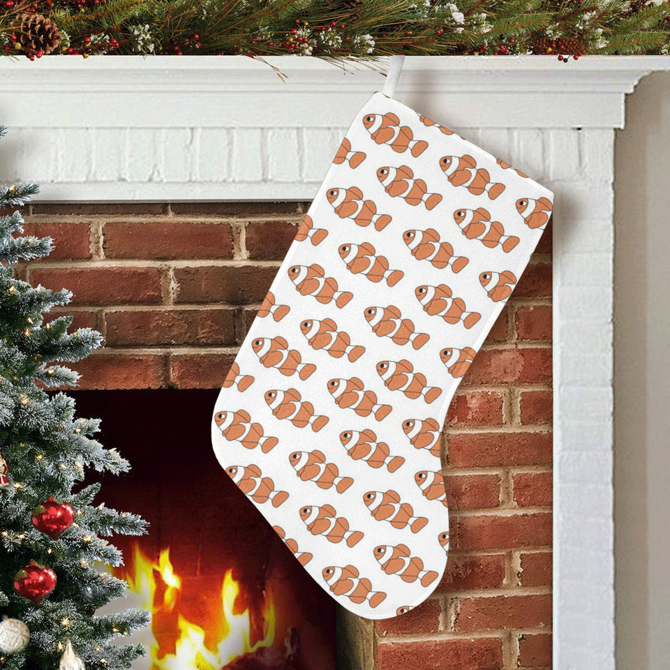 Clown Fish Pattern Print Design 05 Christmas Stocking