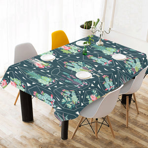 Cactus glass terrarium pattern Tablecloth