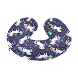 Hand drawn cute unicorn star planet U-Shaped Travel Neck Pillow