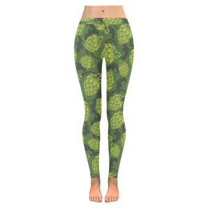 Hop pattern Hop cone background Women's Legging Fulfilled In US