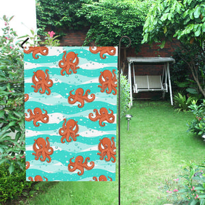 Octopuses sea wave background House Flag Garden Flag