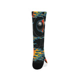 Bowling balls flame pattern Crew Socks