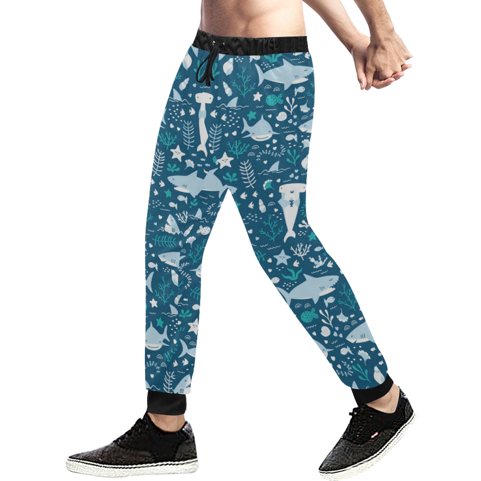 Cute shark pattern Unisex Casual Sweatpants