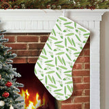 Green Peas Pattern Print Design 04 Christmas Stocking