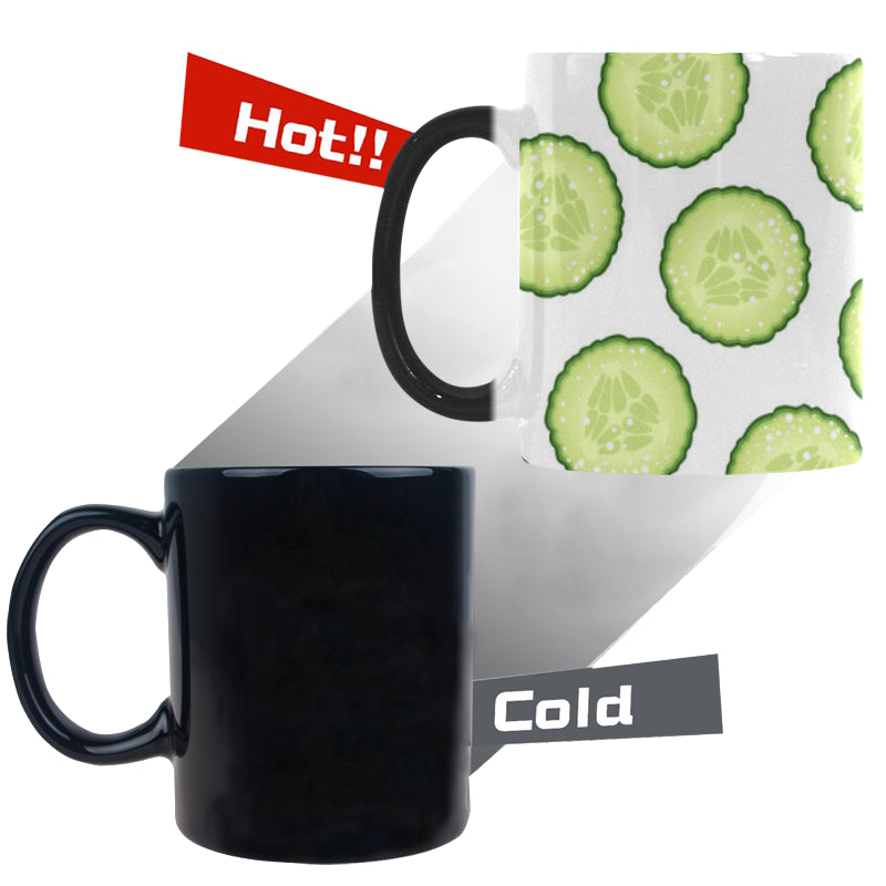 Cucumber slices pattern Morphing Mug Heat Changing Mug