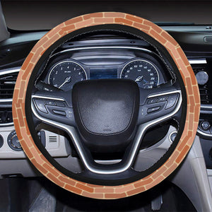 Brick Printed Pattern Print Design 02 Car Steering Wheel Cover