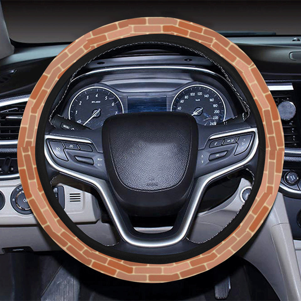 Brick Printed Pattern Print Design 02 Car Steering Wheel Cover