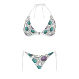 Bowling ball and pin gray background Sexy Bikinis Two-Piece Swimsuits