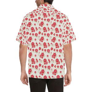 Rose Pattern Print Design 01 Men's All Over Print Hawaiian Shirt (Model T58)