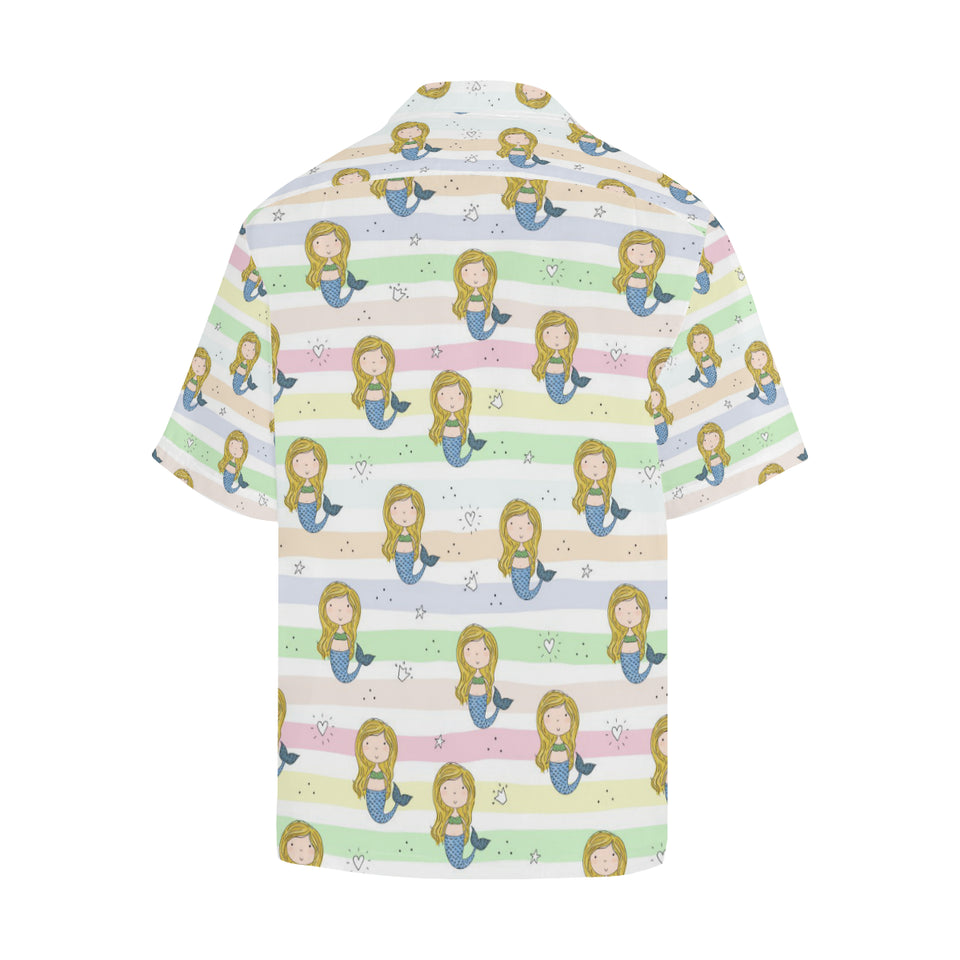 Cute hand drawn mermaid Men's All Over Print Hawaiian Shirt