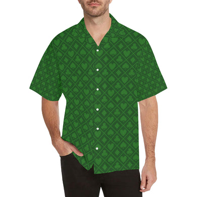 Casino Cards Suits Pattern Print Design 04 Men's All Over Print Hawaiian Shirt (Model T58)