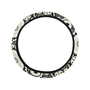 Gear Pattern Print Design 02 Car Steering Wheel Cover