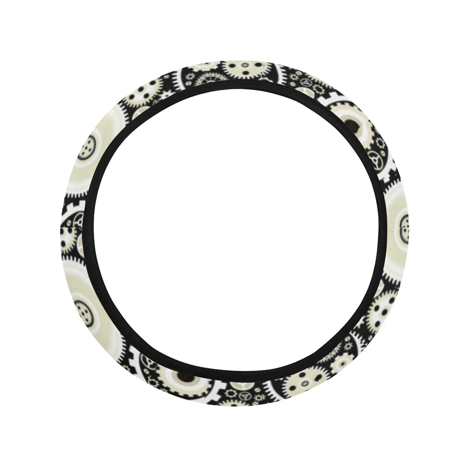 Gear Pattern Print Design 02 Car Steering Wheel Cover