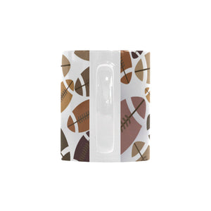 American football ball pattern Classical White Mug (Fulfilled In US)