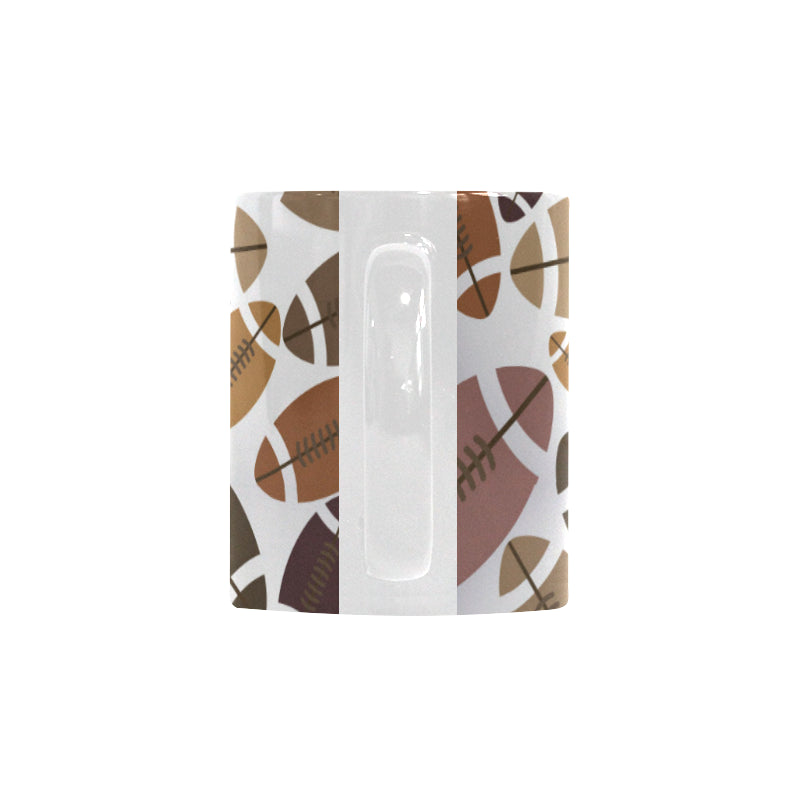 American football ball pattern Classical White Mug (Fulfilled In US)