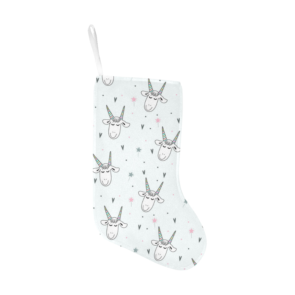Cute goat design pattern Christmas Stocking