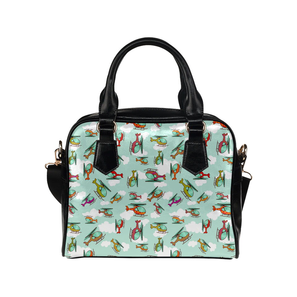 Helicopter design pattern Shoulder Handbag