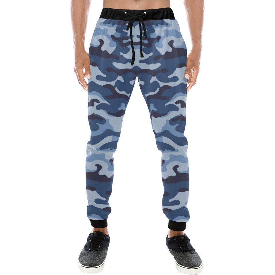 Blue camouflage pattern Unisex Casual Sweatpants