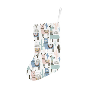 lama Alpaca cactus hand drawn pattern Christmas Stocking