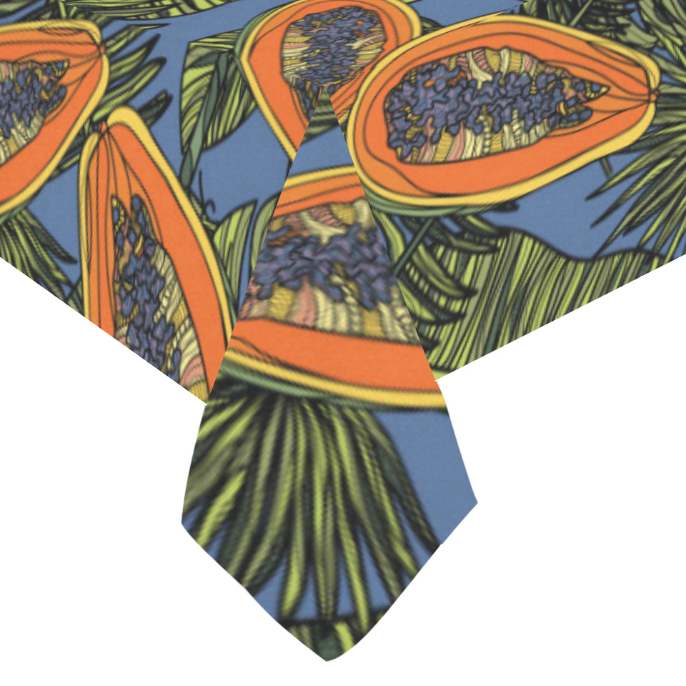 Colorful papaya tropical leaves Tablecloth