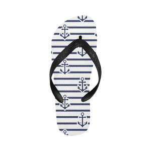 Anchor rope nautical  pattern Unisex Flip Flops