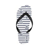Anchor rope nautical  pattern Unisex Flip Flops