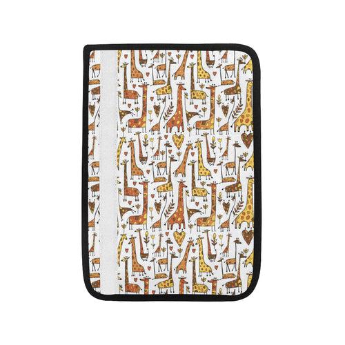 Giraffe Pattern Print Design 04 Car Seat Belt Cover