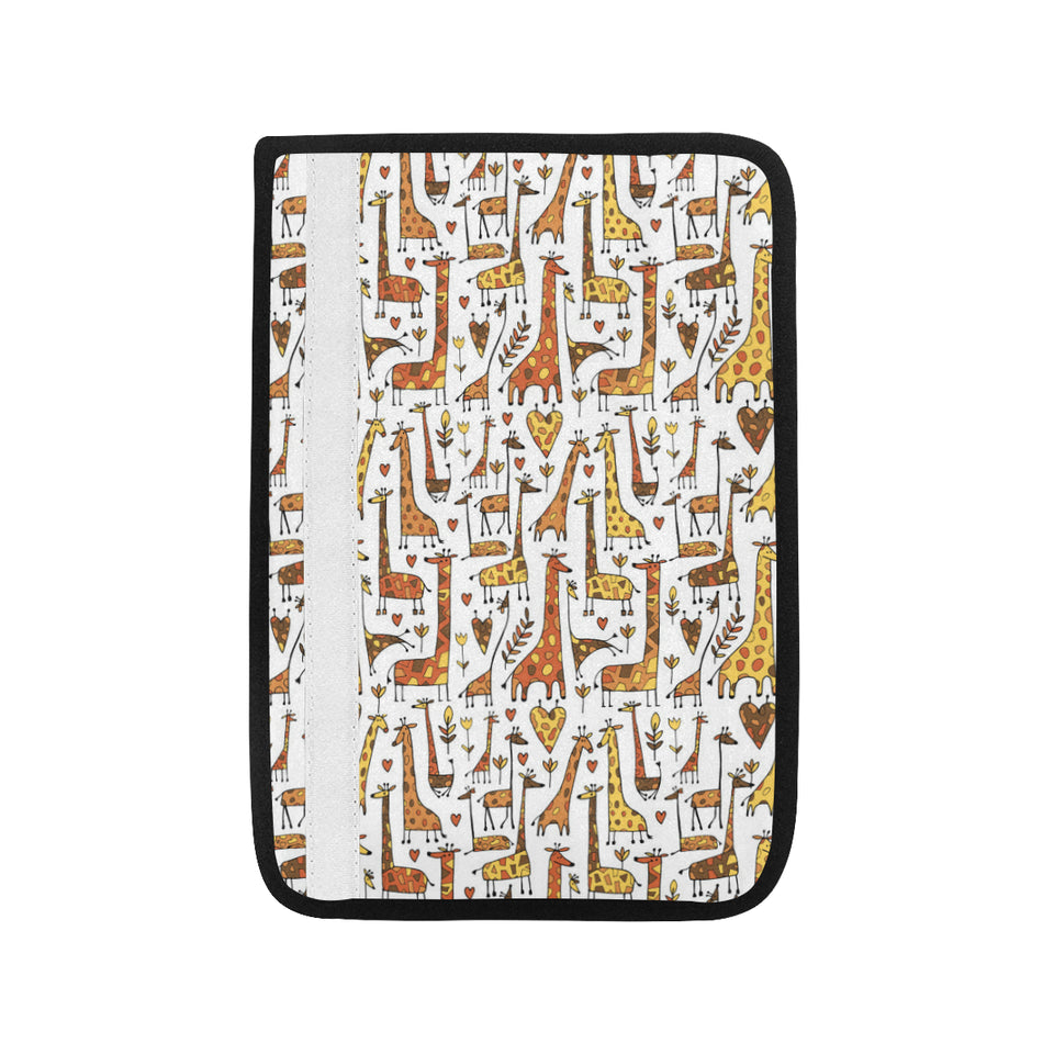 Giraffe Pattern Print Design 04 Car Seat Belt Cover