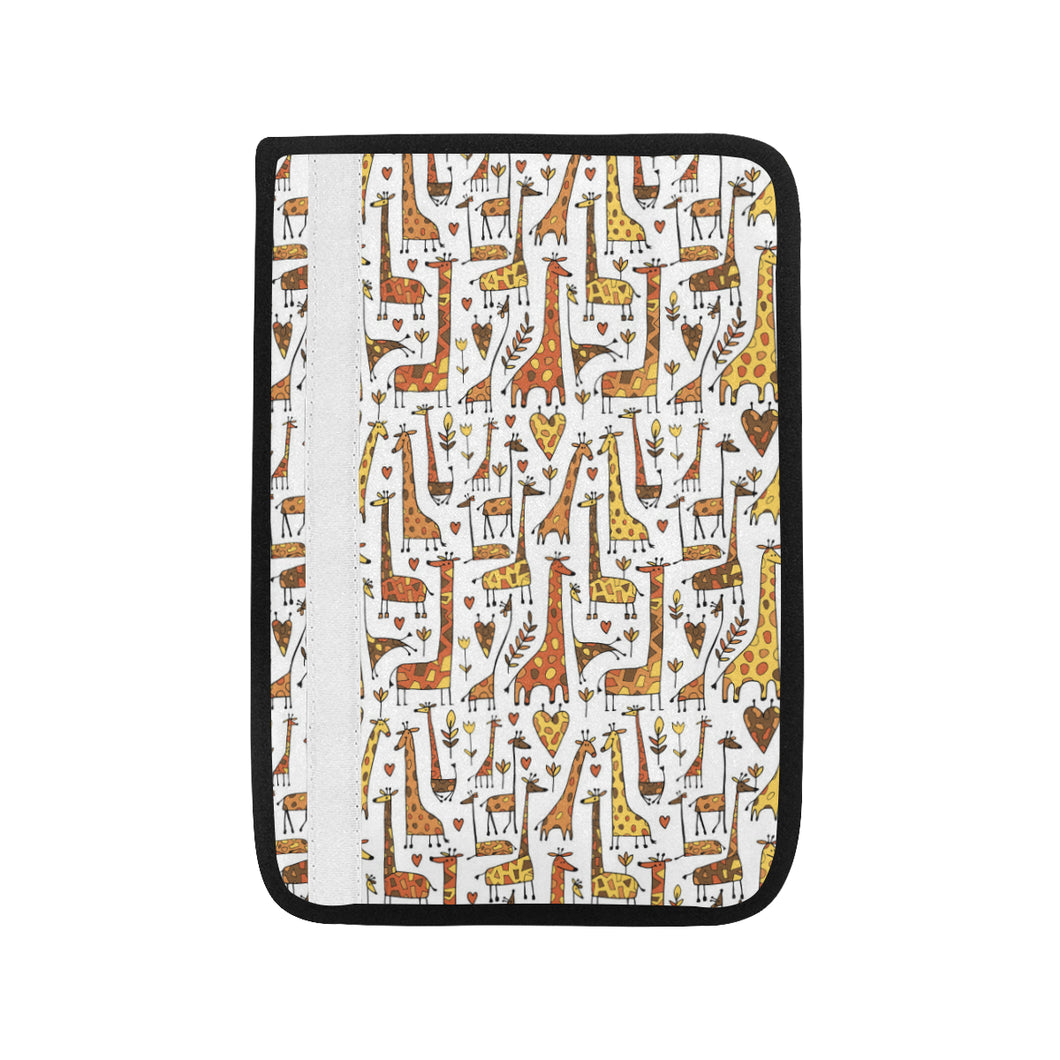 Giraffe Pattern Print Design 04 Car Seat Belt Cover
