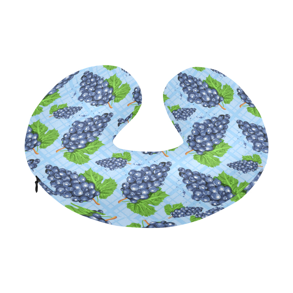 Watercolor grape pattern U-Shaped Travel Neck Pillow