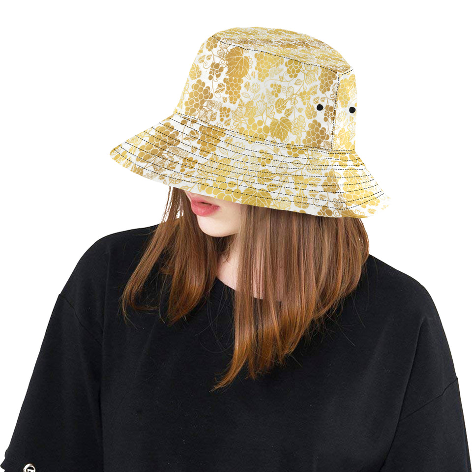 Gold grape pattern Unisex Bucket Hat