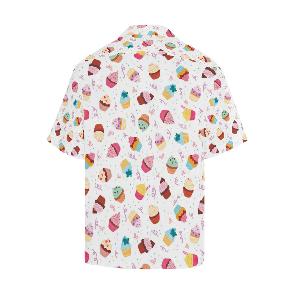 Cake cupcake design pattern Men's All Over Print Hawaiian Shirt
