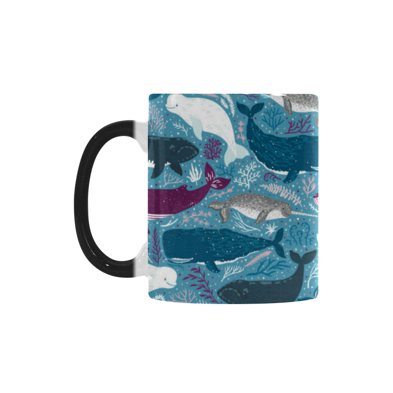 Whale design pattern Morphing Mug Heat Changing Mug