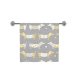 Cute dachshund dog pattern Bath Towel