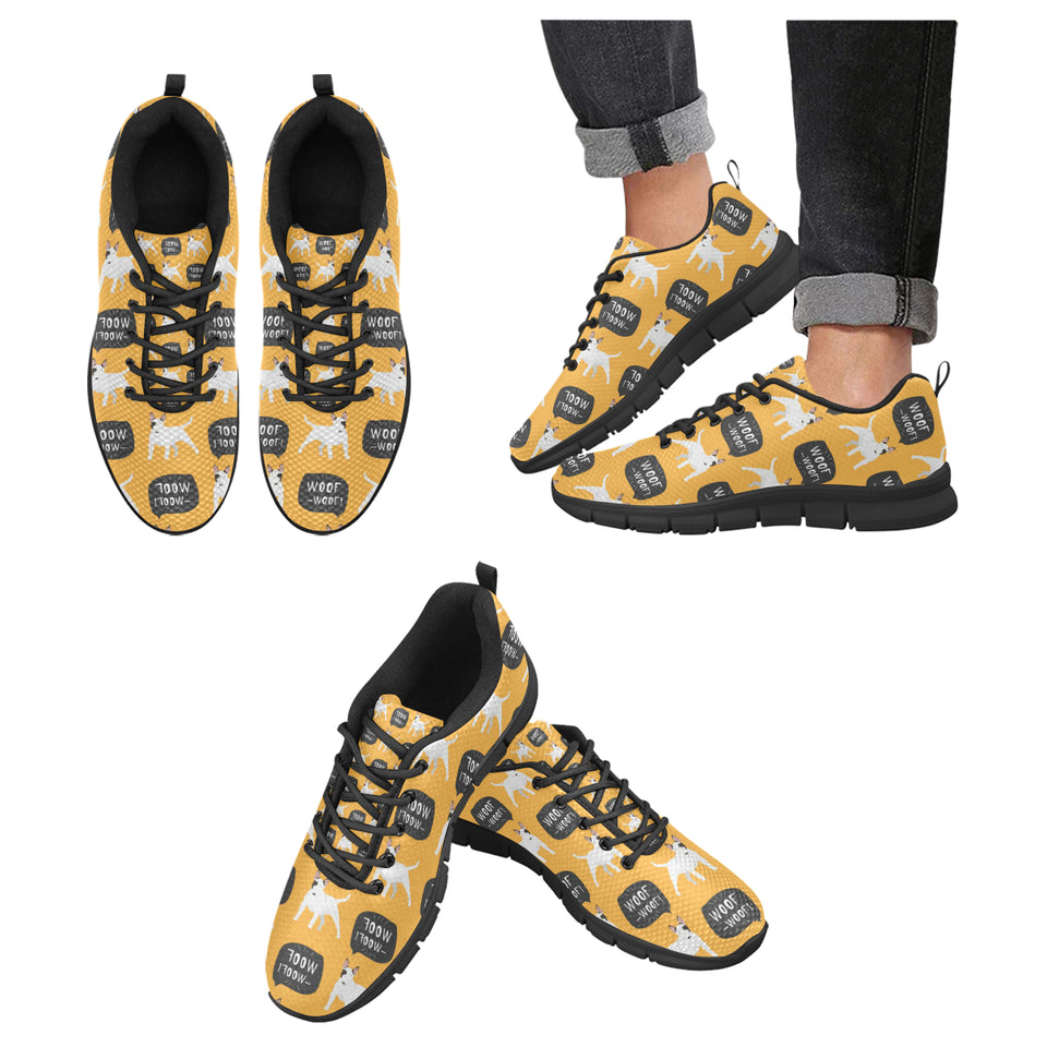 Bull Terrier Pattern Print Design 03 Men's Breathable Sneakers ( Model 055)