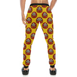 Daruma japanese wooden doll yellow background Unisex Casual Sweatpants