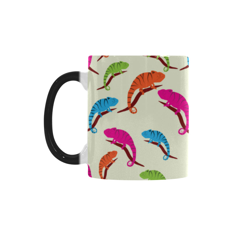 Colorful Chameleon lizard pattern Morphing Mug Heat Changing Mug