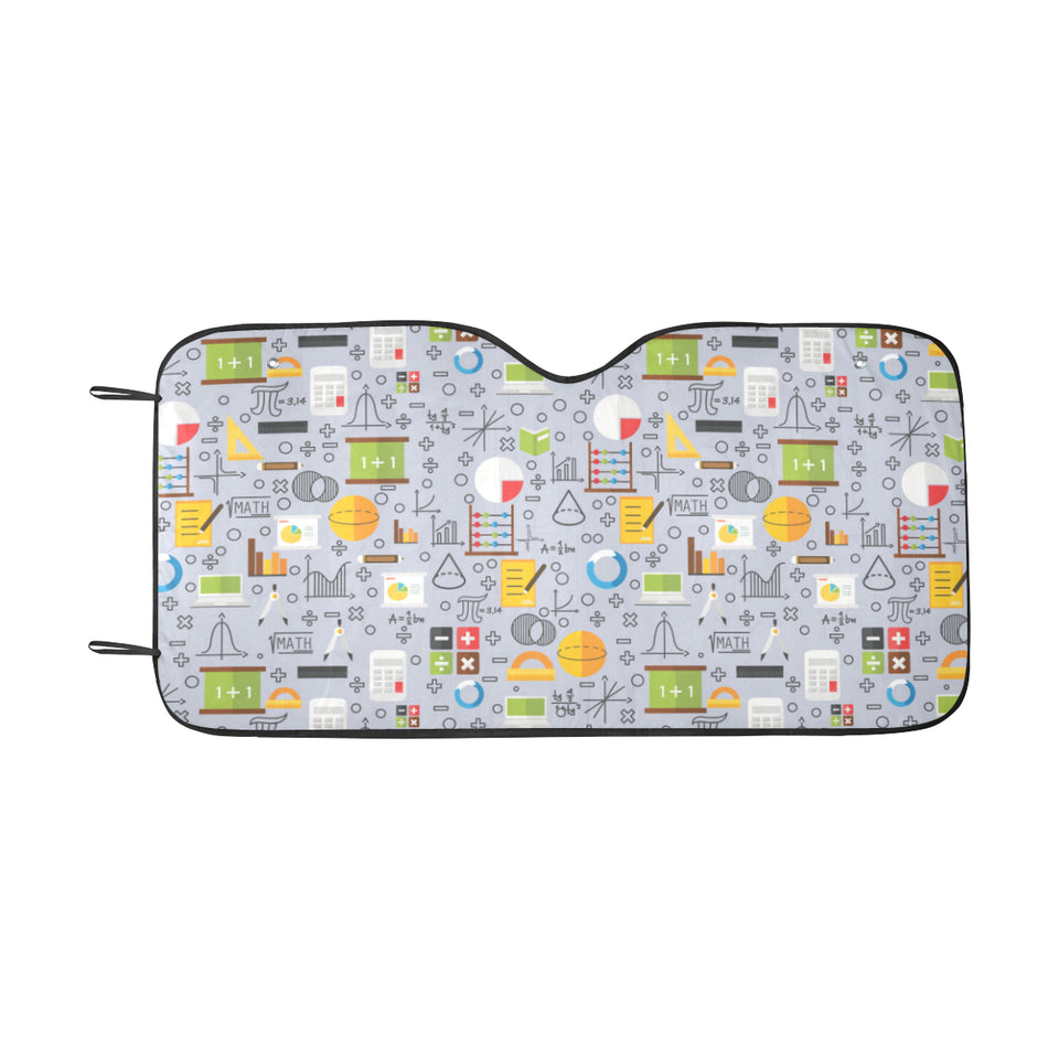 Math Pattern Print Design 04 Car Sun Shade