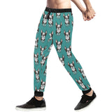Hand drawn boston terrier dog pattern Unisex Casual Sweatpants