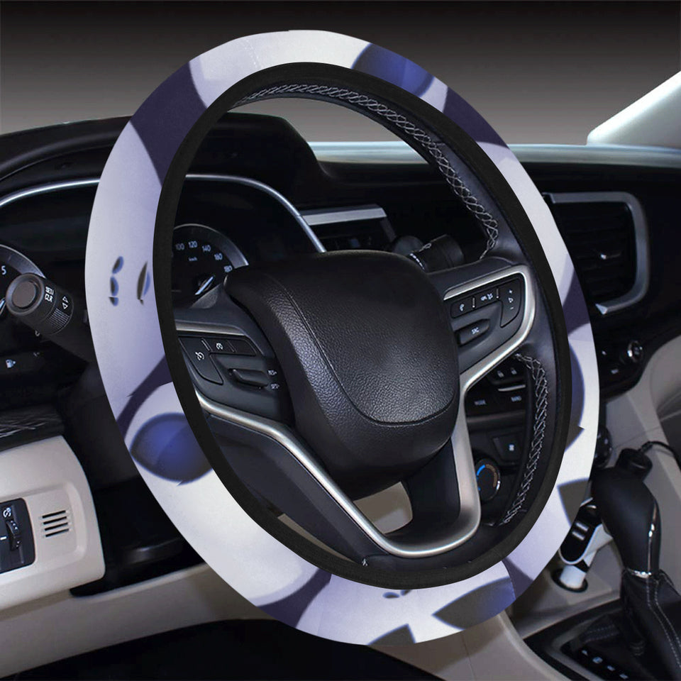 Alien Pattern Print Design 01 Car Steering Wheel Cover