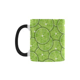 Slices of Lime pattern Morphing Mug Heat Changing Mug