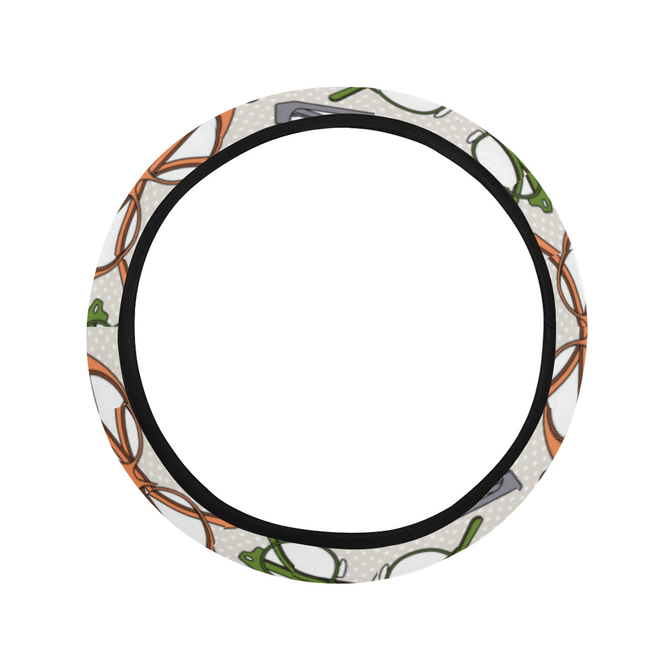 Sun Glasses Pattern Print Design 01 Car Steering Wheel Cover
