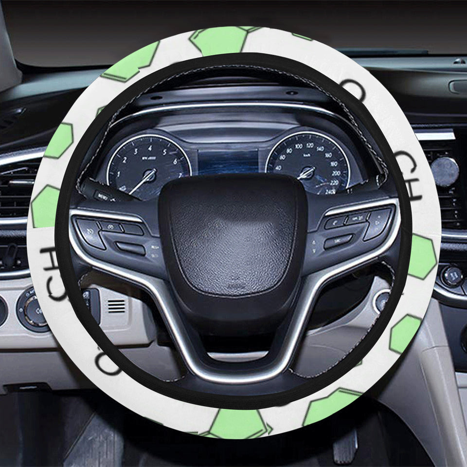 Chemistry Periodic Table Pattern Print Design 03 Car Steering Wheel Cover