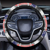 Skate Board Pattern Print Design 04 Car Steering Wheel Cover